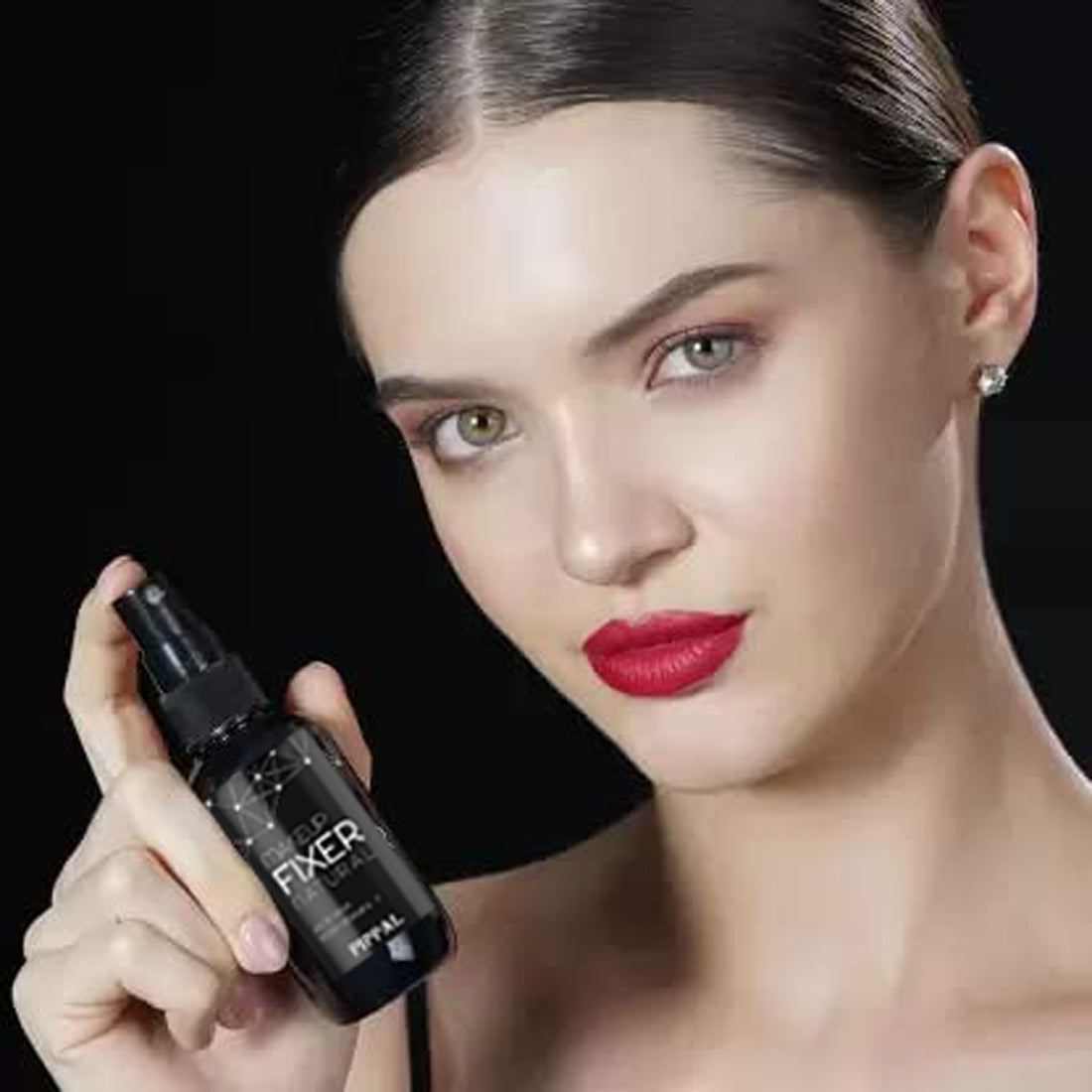 Pippal Beauty Makeup Fixer Natural Dewy Finish with Vitamin E And Aloe Vera Long-Lasting Spray 80ml (Pack of 1) with Fit Skin Supar Black Eyeliner