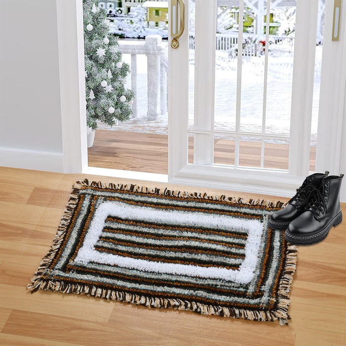 Ultra Soft Microfiber Anti Skid & Washable Bathmat/ Doormat (40x60cms) Pack of 2