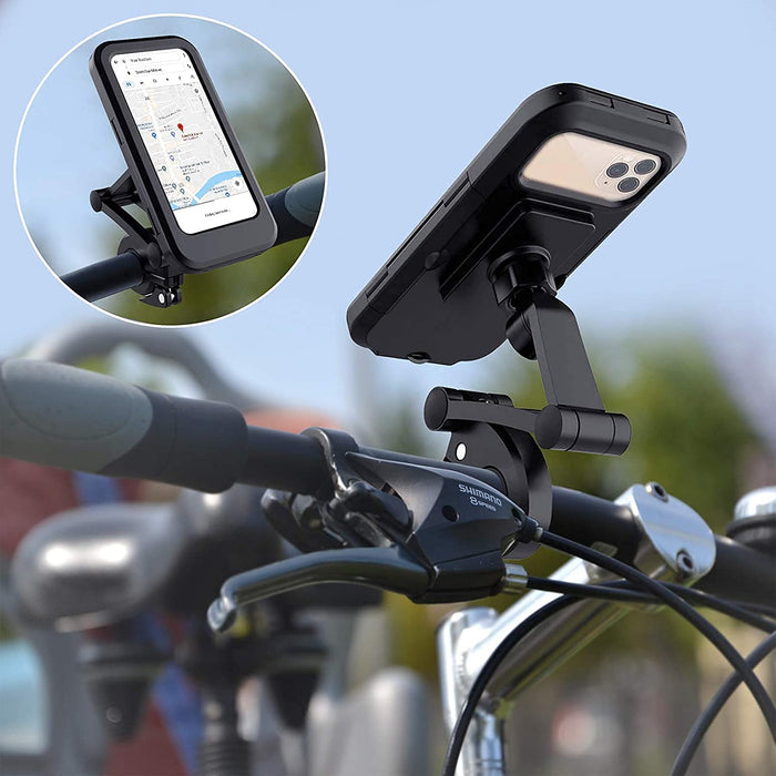 Bicycle Phone Holder Lightweight ABS Phone Mount Adjustable Mobile Phone Support