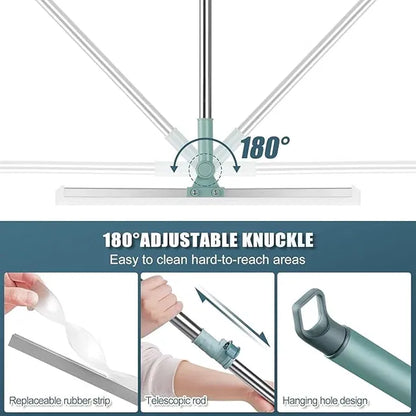 2 in 1 Floor Cleaner Brush Multifunction Magic Broom, Silicone Floor Squeegee Broom